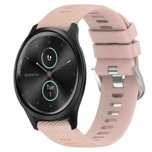 For Garmin Garminmove Style 20mm Solid Color Soft Silicone Watch Band(Pink)