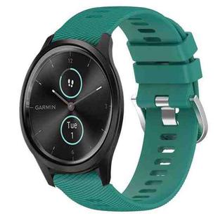 For Garmin Garminmove Style 20mm Solid Color Soft Silicone Watch Band(Green)