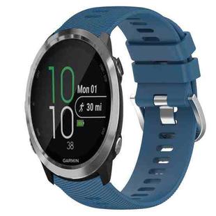 For Garmin Forerunner 645 Music 20mm Solid Color Soft Silicone Watch Band(Blue)
