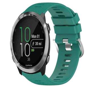 For Garmin Forerunner 645 Music 20mm Solid Color Soft Silicone Watch Band(Green)