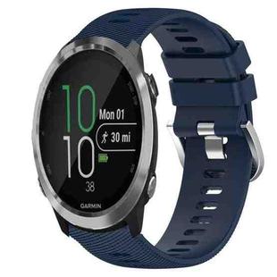 For Garmin Forerunner 645 Music 20mm Solid Color Soft Silicone Watch Band(Midnight Blue)