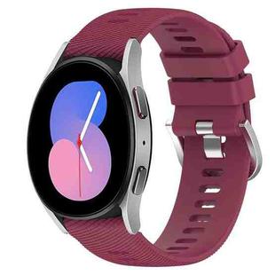 For Samsung Galaxy Watch 46mm 22mm Solid Color Soft Silicone Watch Band(Wine Red)