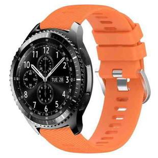 For Samsung Gear S3 Classic 22mm Solid Color Soft Silicone Watch Band(Orange)