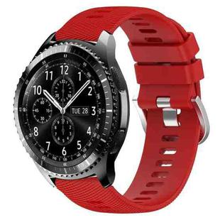 For Samsung Gear S3 Classic 22mm Solid Color Soft Silicone Watch Band(Red)