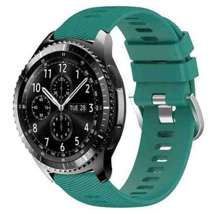 For Samsung Gear S3 Classic 22mm Solid Color Soft Silicone Watch Band(Green)