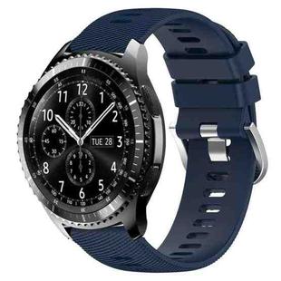 For Samsung Gear S3 Classic 22mm Solid Color Soft Silicone Watch Band(Midnight Blue)