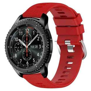 For Samsung Gear S3 Frontier 22mm Solid Color Soft Silicone Watch Band(Red)