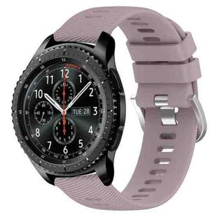 For Samsung Gear S3 Frontier 22mm Solid Color Soft Silicone Watch Band(Roland Purple)