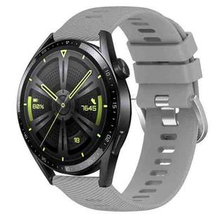 For Huawei Watch GT3 46mm 22mm Solid Color Soft Silicone Watch Band(Grey)