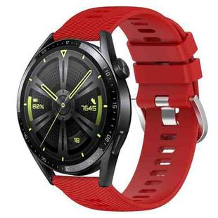 For Huawei Watch GT3 46mm 22mm Solid Color Soft Silicone Watch Band(Red)