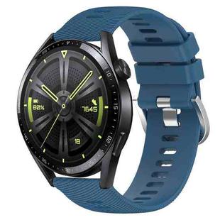 For Huawei Watch GT3 46mm 22mm Solid Color Soft Silicone Watch Band(Blue)