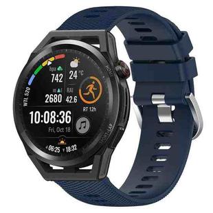 For Huawei Watch GT Runner 22mm Solid Color Soft Silicone Watch Band(Midnight Blue)