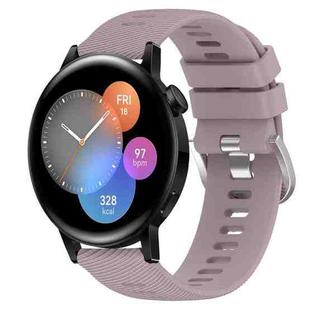 For Huawei Watch 3 22mm Solid Color Soft Silicone Watch Band(Roland Purple)