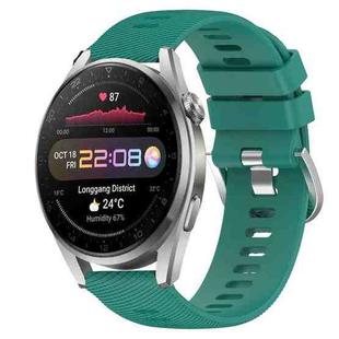 For Huawei Watch 3 Pro 22mm Solid Color Soft Silicone Watch Band(Green)