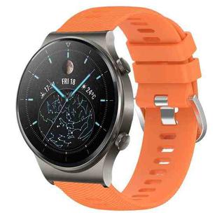 For Huawei GT2 Pro 22mm Solid Color Soft Silicone Watch Band(Orange)
