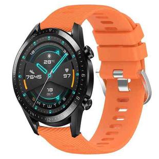 For Huawei GT2 46mm 22mm Solid Color Soft Silicone Watch Band(Orange)