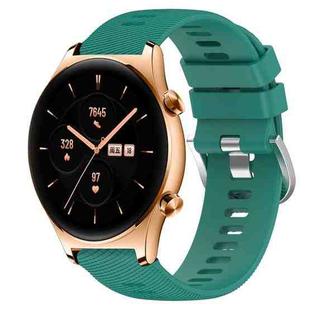 For Honor Watch GS 3 22mm Solid Color Soft Silicone Watch Band(Green)