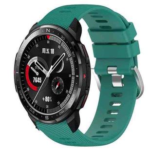 For Honor Watch GS Pro 22mm Solid Color Soft Silicone Watch Band(Green)