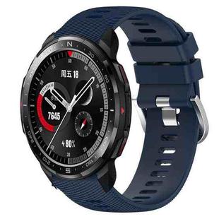 For Honor Watch GS Pro 22mm Solid Color Soft Silicone Watch Band(Midnight Blue)