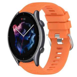 For Amazfit GTR 3 22mm Solid Color Soft Silicone Watch Band(Orange)