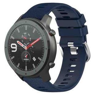 For Amazfit GTR 47mm 22mm Solid Color Soft Silicone Watch Band(Midnight Blue)