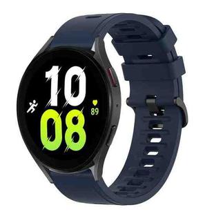 For Samsung Galaxy Watch 5 44mm 20mm Solid Color Soft Silicone Watch Band(Midnight Blue)