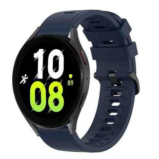 For Samsung Galaxy Watch 5 40mm 20mm Solid Color Soft Silicone Watch Band(Midnight Blue)