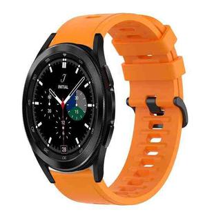 For Samsung Galaxy Watch 4 40mm 20mm Solid Color Soft Silicone Watch Band(Orange)