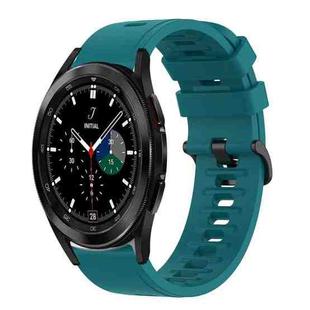 For Samsung Galaxy Watch 4 40mm 20mm Solid Color Soft Silicone Watch Band(Green)