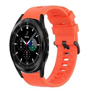 For Samsung  Galaxy Watch 4 Classic 42mm 20mm Solid Color Soft Silicone Watch Band(Red)