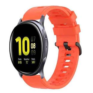 For Samsung Galaxy Watch Active 2 44mm 20mm Solid Color Soft Silicone Watch Band(Red)