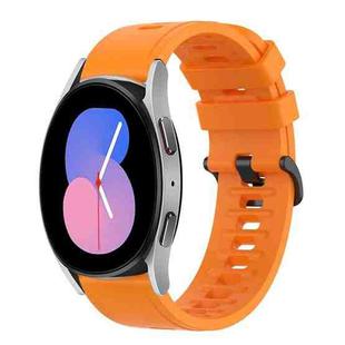 For Samsung Galaxy Watch 42mm 20mm Solid Color Soft Silicone Watch Band(Orange)