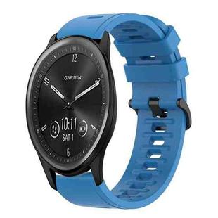 For Garmin Vivomove Sport 20mm Solid Color Soft Silicone Watch Band(Blue)