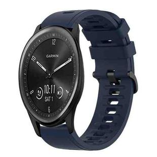 For Garmin Vivomove Sport 20mm Solid Color Soft Silicone Watch Band(Midnight Blue)