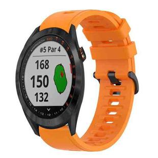 For Garmin Approach S40 20mm Solid Color Soft Silicone Watch Band(Orange)