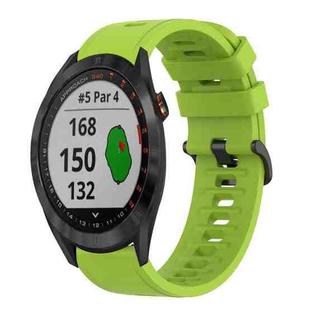 For Garmin Approach S40 20mm Solid Color Soft Silicone Watch Band(Lime Green)