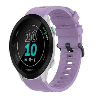 For Garmin Forerunner 158 20mm Solid Color Soft Silicone Watch Band(Purple)