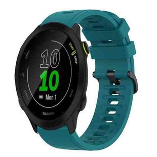 For Garmin Forerunner 55 20mm Solid Color Soft Silicone Watch Band(Green)