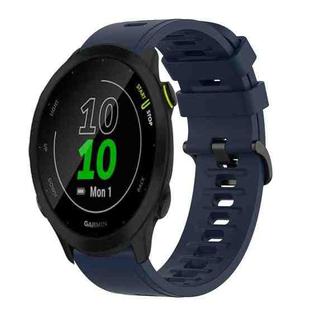 For Garmin Forerunner 55 20mm Solid Color Soft Silicone Watch Band(Midnight Blue)