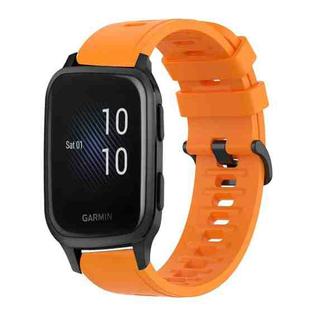 For Garmin Venu SQ 20mm Solid Color Soft Silicone Watch Band(Orange)