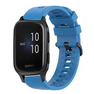 For Garmin Venu SQ 20mm Solid Color Soft Silicone Watch Band(Blue)