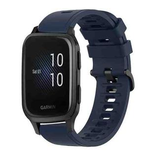 For Garmin Venu SQ 20mm Solid Color Soft Silicone Watch Band(Midnight Blue)