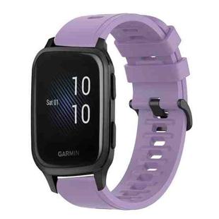 For Garmin Venu SQ 20mm Solid Color Soft Silicone Watch Band(Purple)