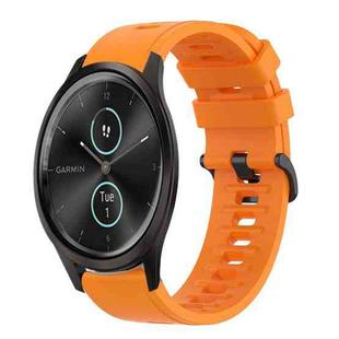 For Garmin Garminmove Style 20mm Solid Color Soft Silicone Watch Band(Orange)