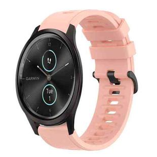 For Garmin Garminmove Style 20mm Solid Color Soft Silicone Watch Band(Pink)