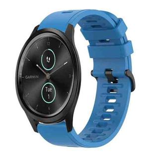For Garmin Garminmove Style 20mm Solid Color Soft Silicone Watch Band(Blue)