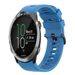 For Garmin Forerunner 645 Music 20mm Solid Color Soft Silicone Watch Band(Blue)