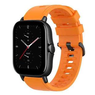 For Amazfit GTS 2E 20mm Solid Color Soft Silicone Watch Band(Orange)