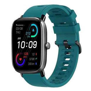 For Amazfit GTS 2 Mini 20mm Solid Color Soft Silicone Watch Band(Green)