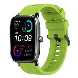 For Amazfit GTS 2 Mini 20mm Solid Color Soft Silicone Watch Band(Lime Green)